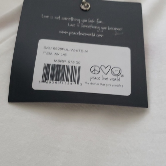 Peace Love World Long sleeve tee - Picture 2 of 5